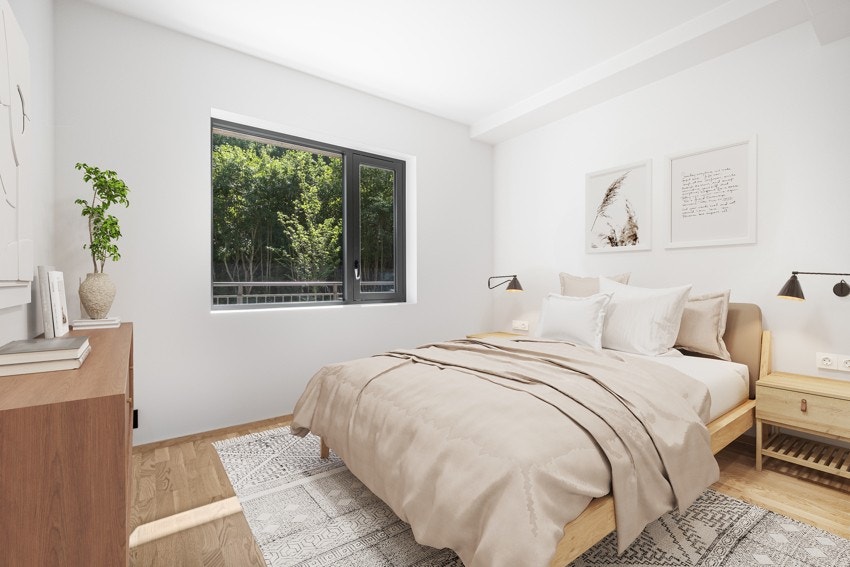 Hovedsoverom, virituelt møblert Galleribilde