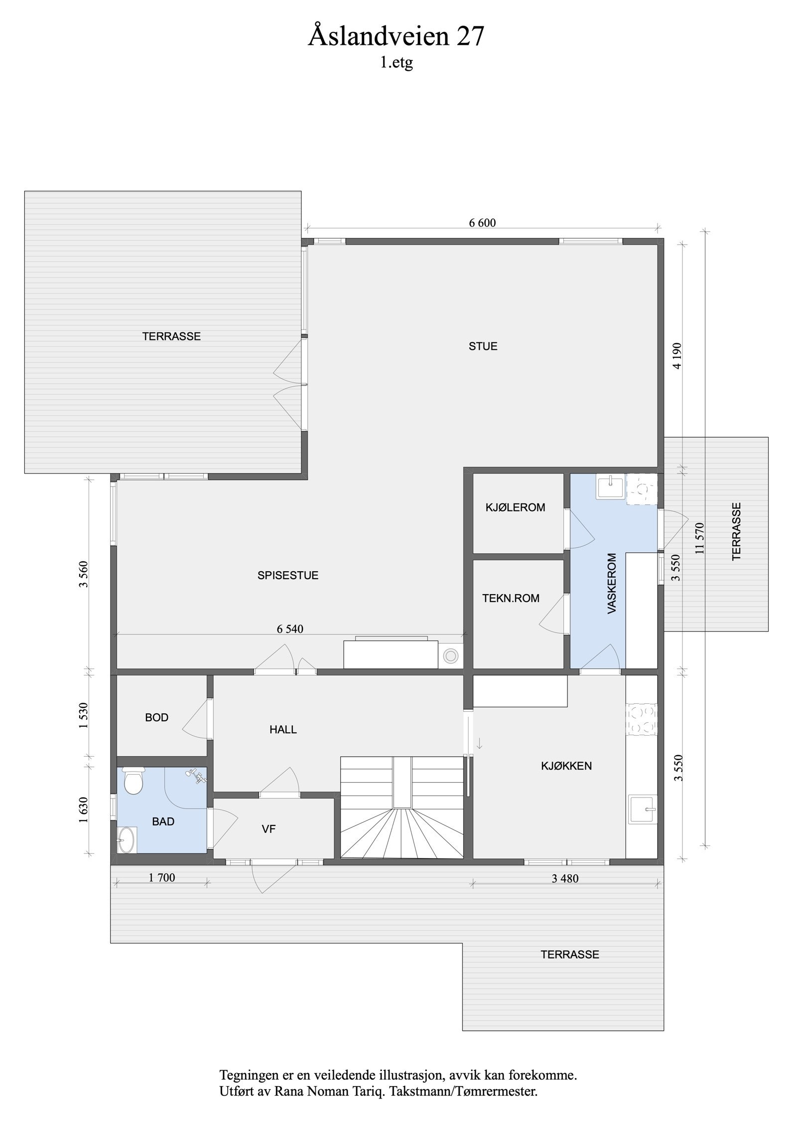 Plantegning første etasje Galleribilde