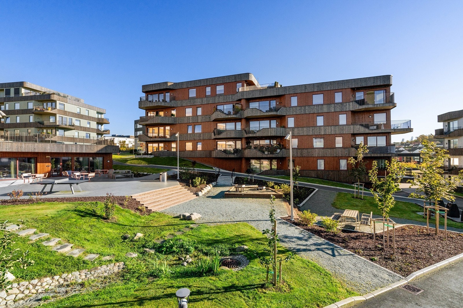 Balkong vendt inn mot fellesområdene. Galleribilde