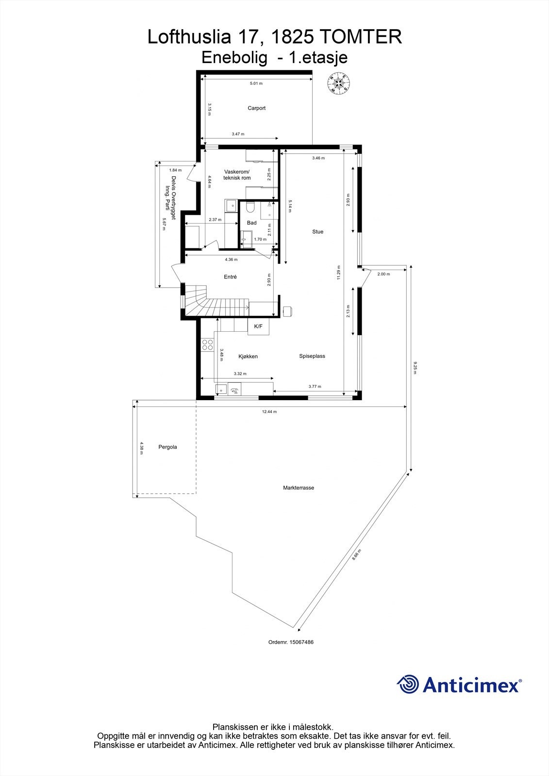 Plantegning - 1.etasje Galleribilde