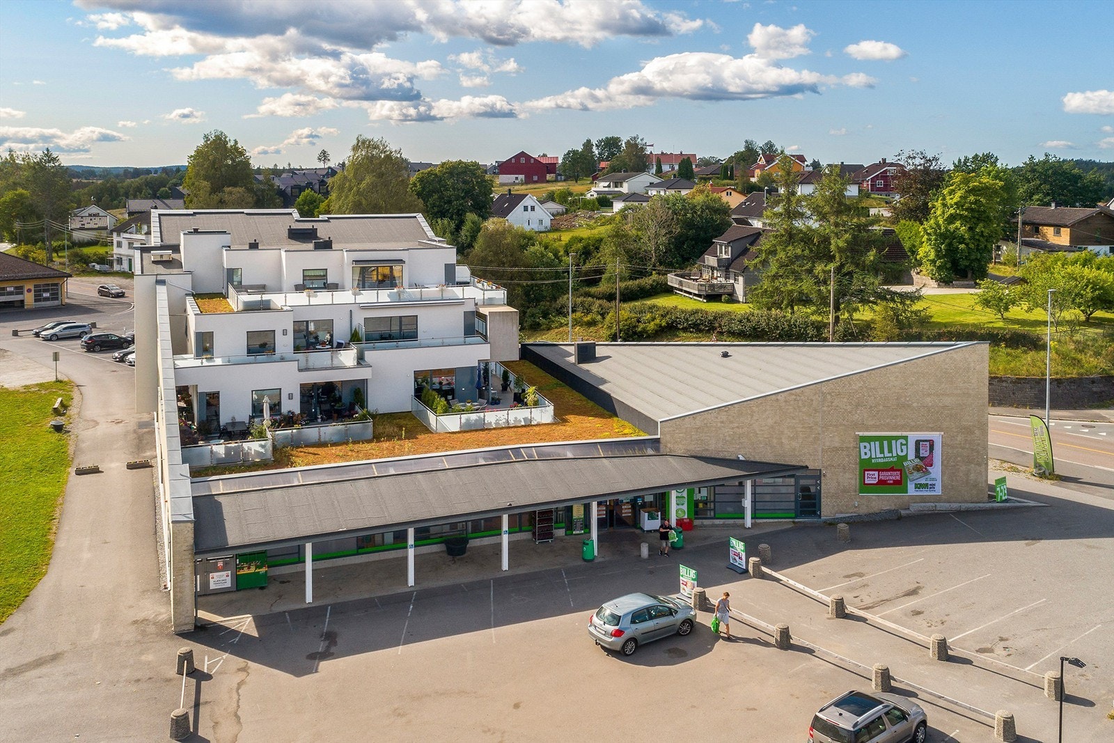 Dagligvarehandelen kan gjøres ved Kiwi Galleribilde