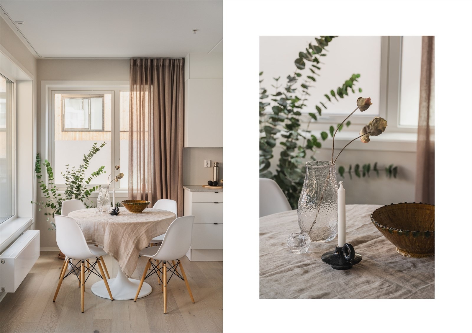 Leiligheten har flere store vindusflater som slipper inn godt med lys Galleribilde