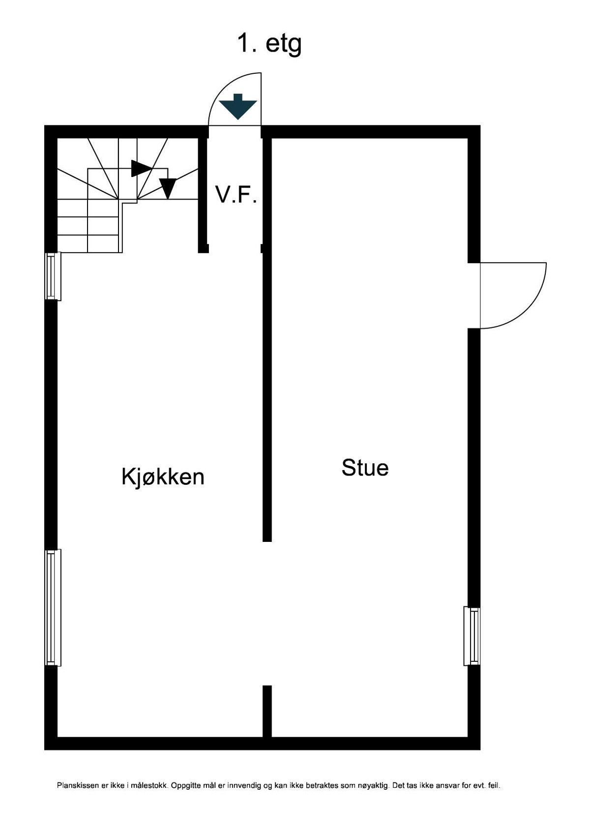 Plantegning 1.etg Galleribilde