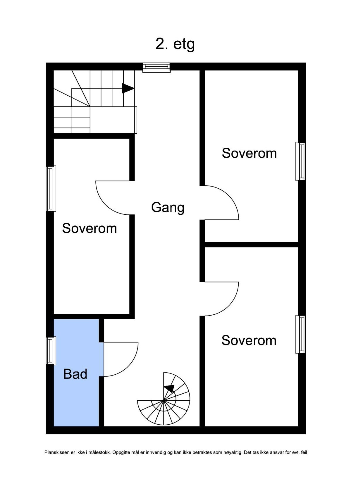 Plantegning 2.etg Galleribilde