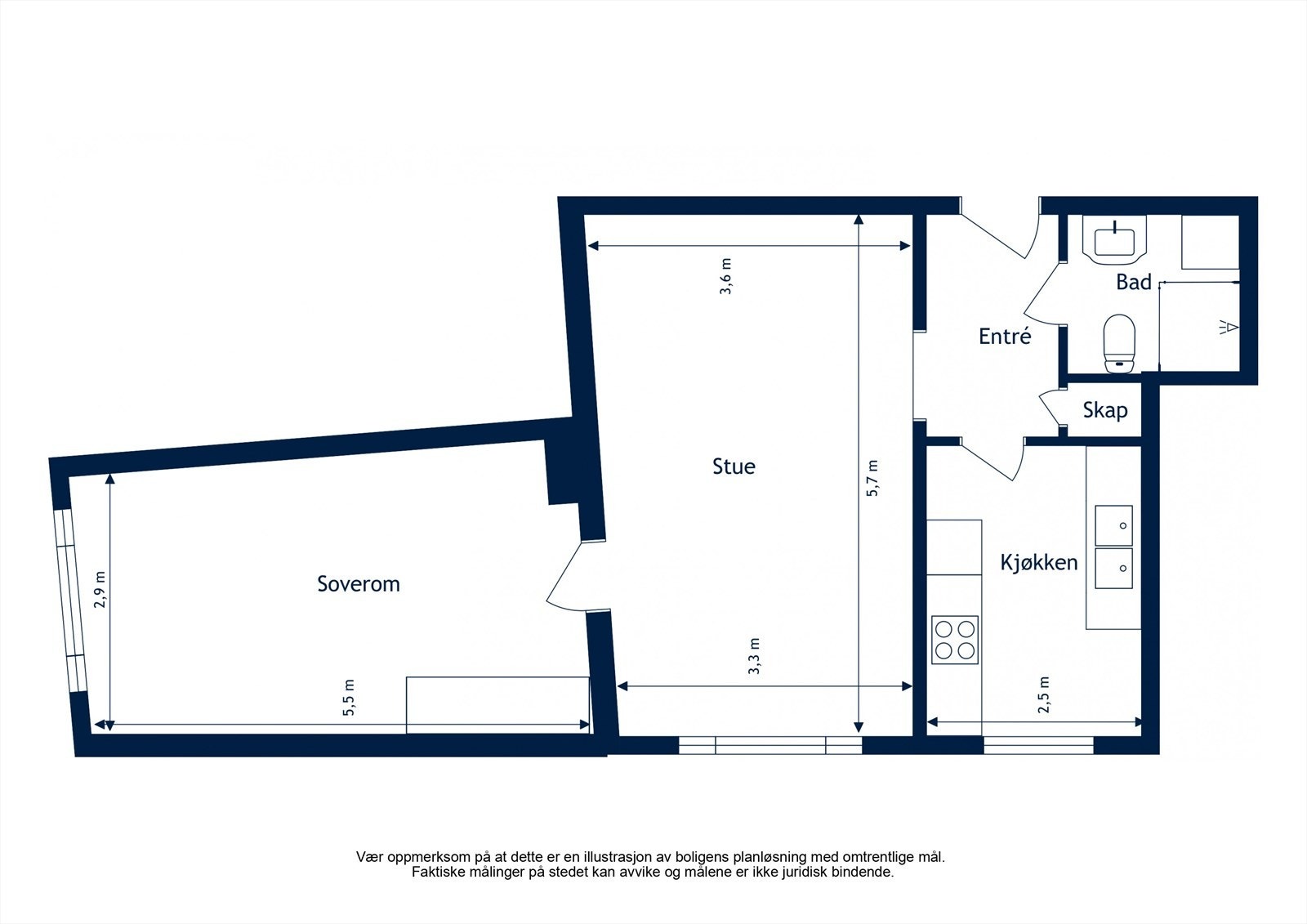 Planskisse. Høyt og fritt i 3. etasje med endeplassering Galleribilde