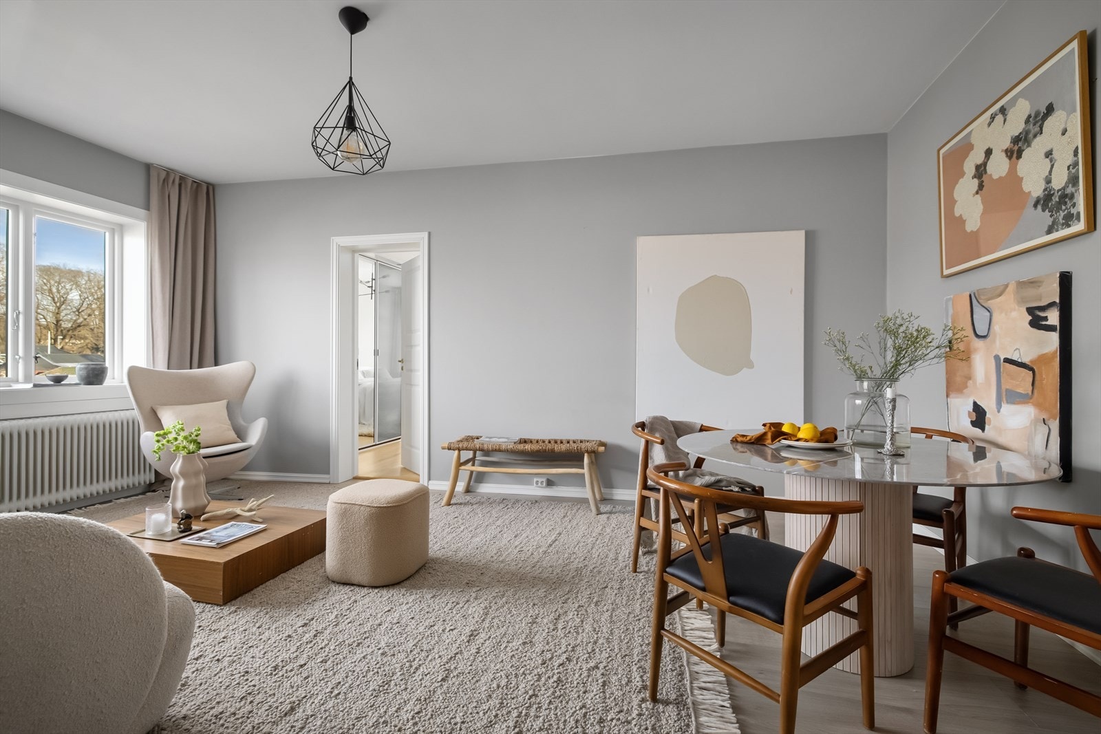 Stue mot soverom Galleribilde