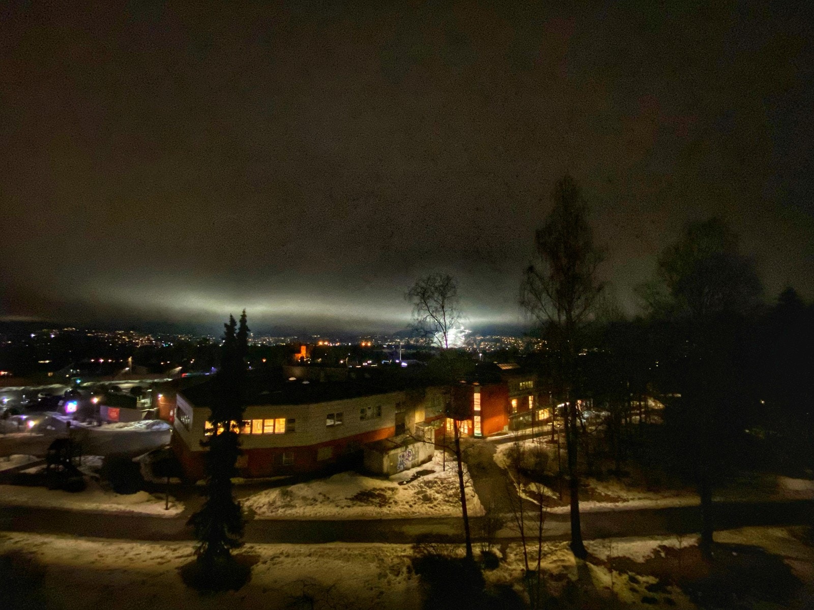 Utsikt fra balkong om kvelden - privatbilde Galleribilde