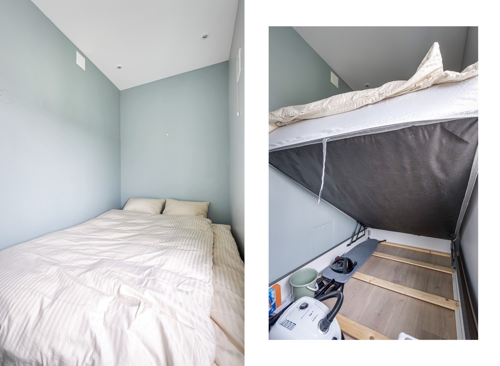 Legg merke til den smarte oppbevaringen under sengen. Galleribilde