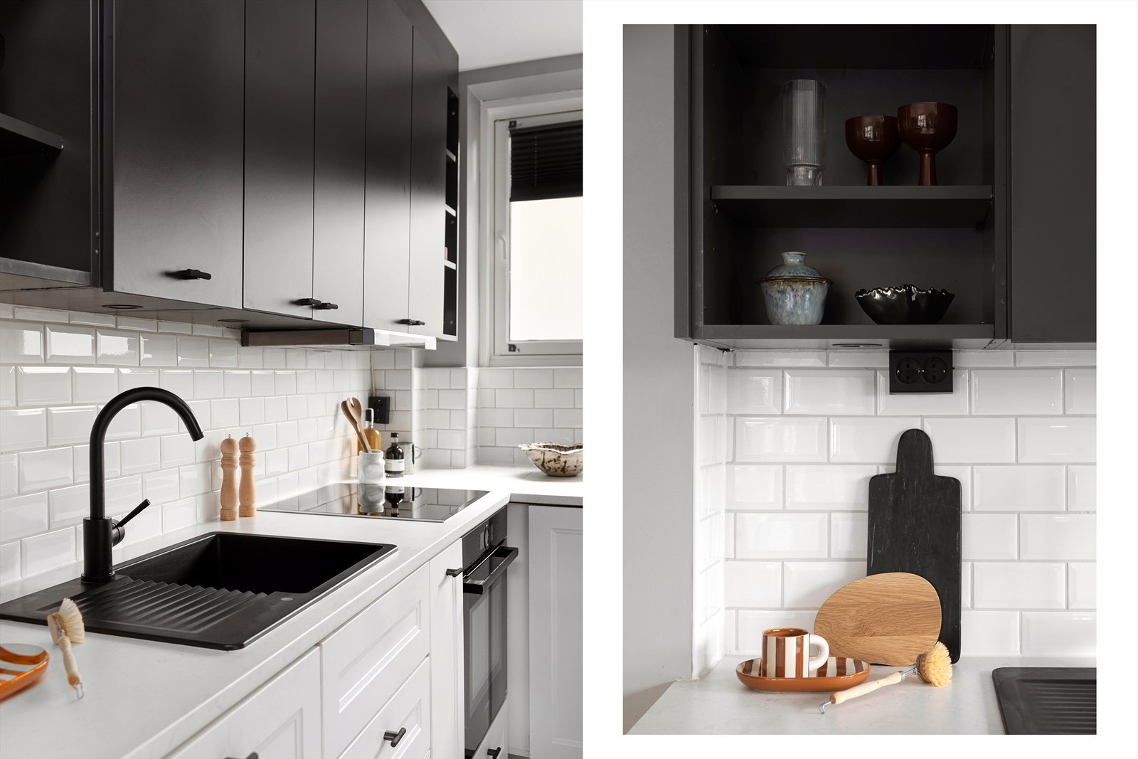 Integrerte hvitevarer som stekeovn, platetopp, kjøl/frys og oppvaskmaskin. Galleribilde