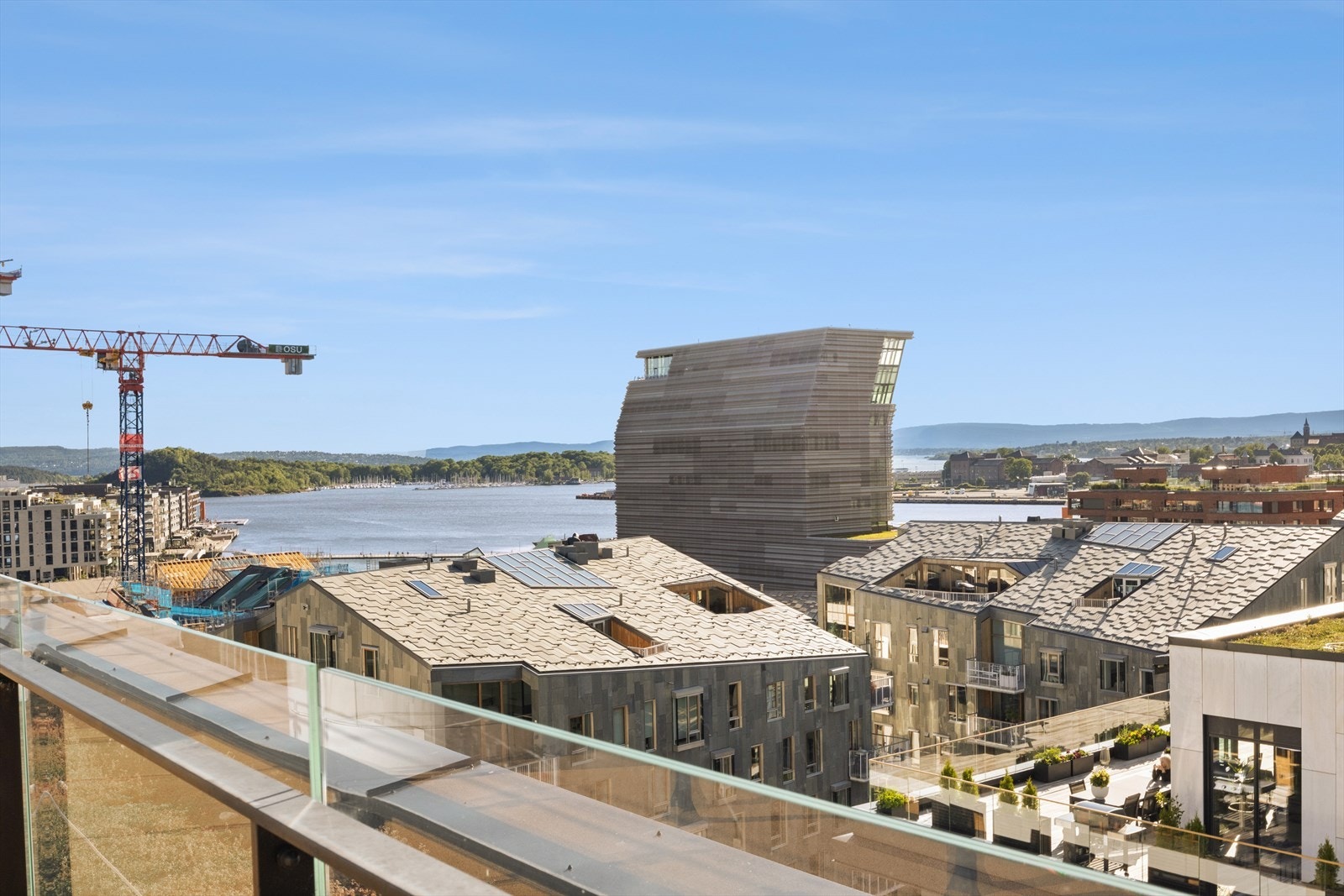 Fin 360 graders utsikt fra takterrassen Galleribilde