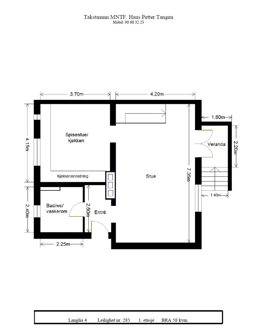 Planskisse over boligens hovedetasje Galleribilde