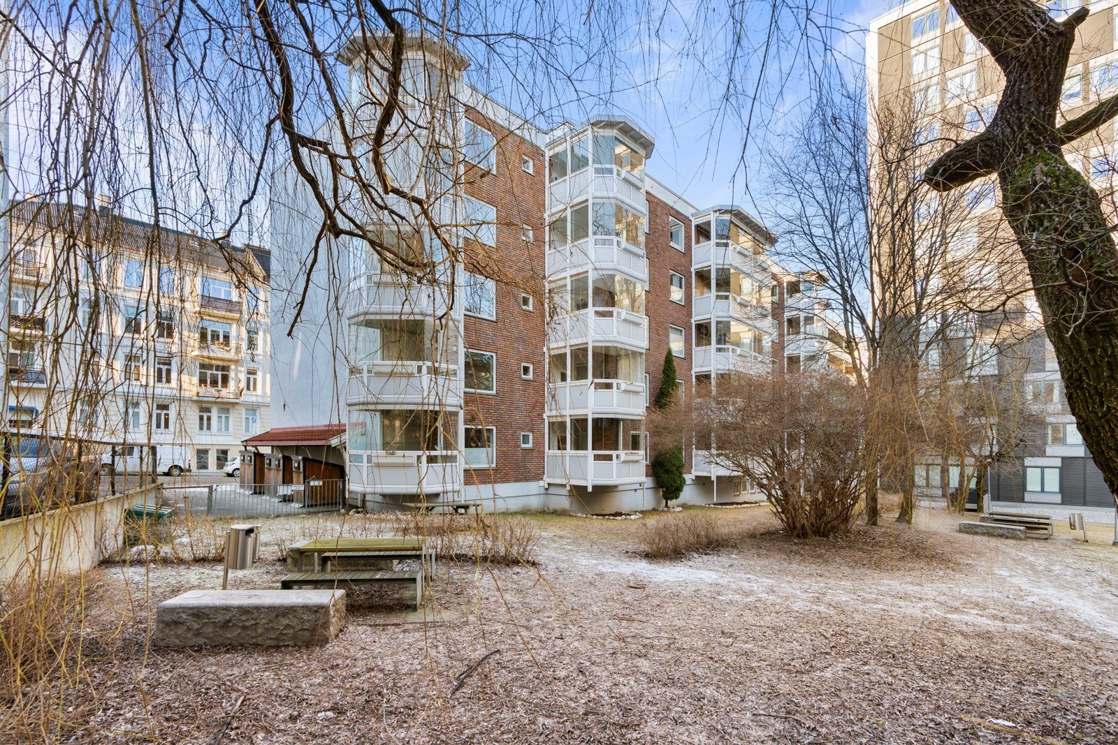 Bjerregaards gate 19 i inneværende årstid. Galleribilde