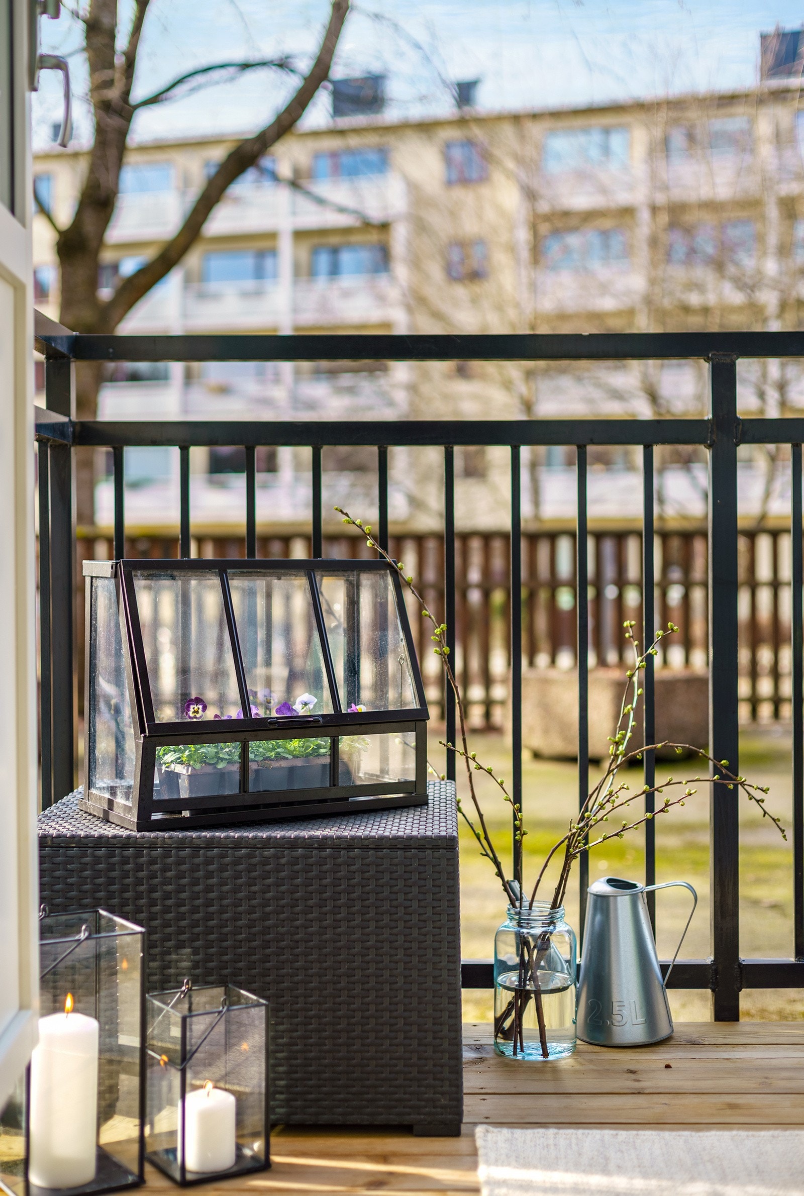 Balkongen er på ca. 5 kvm. Galleribilde