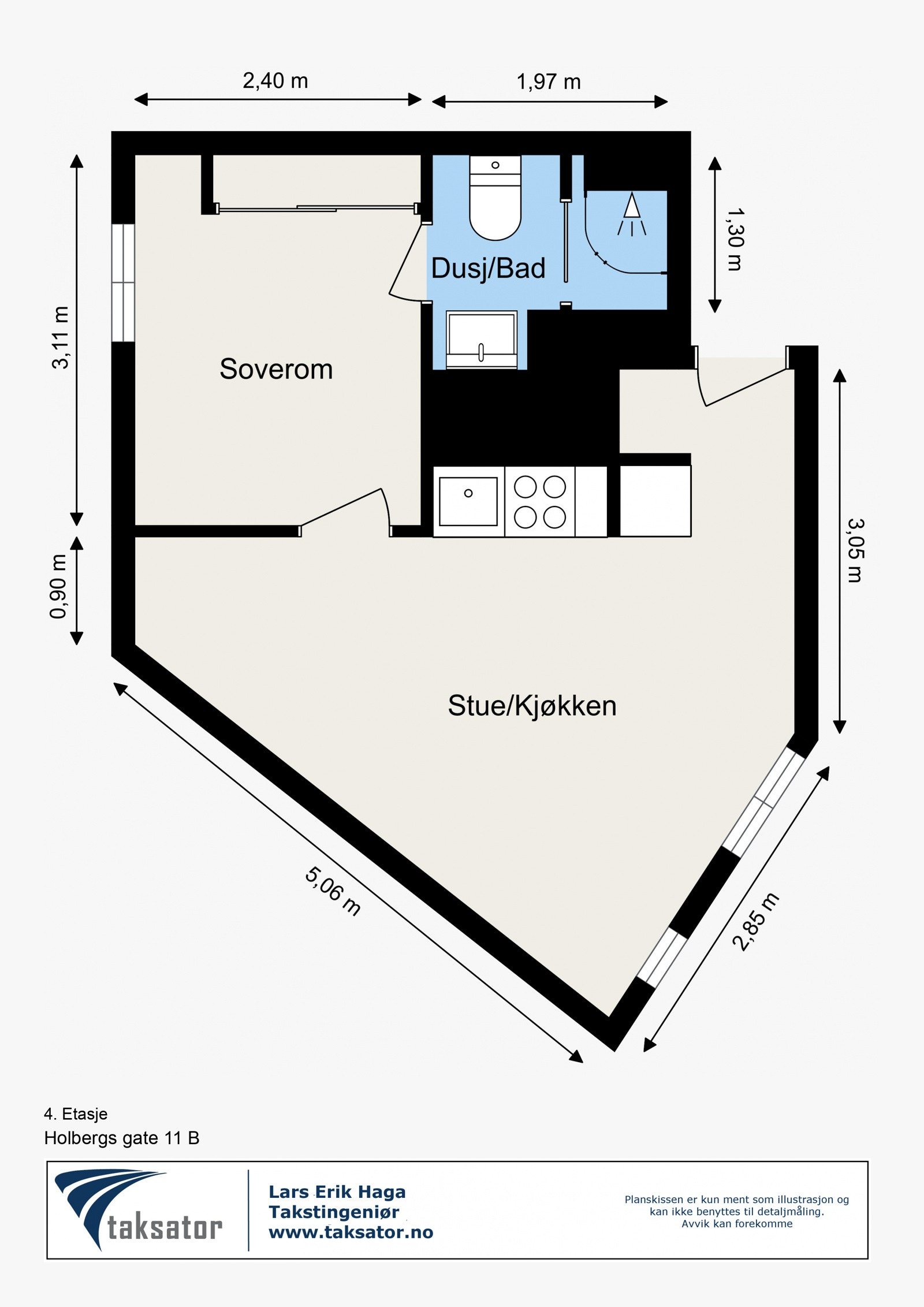 Plantegning 4. etasje. Galleribilde