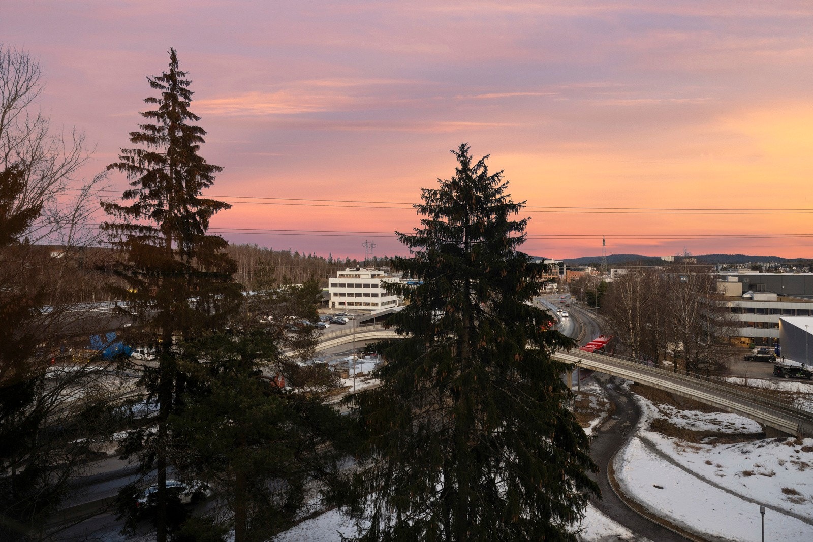 Flott kveldsutsyn fra balkongen Galleribilde