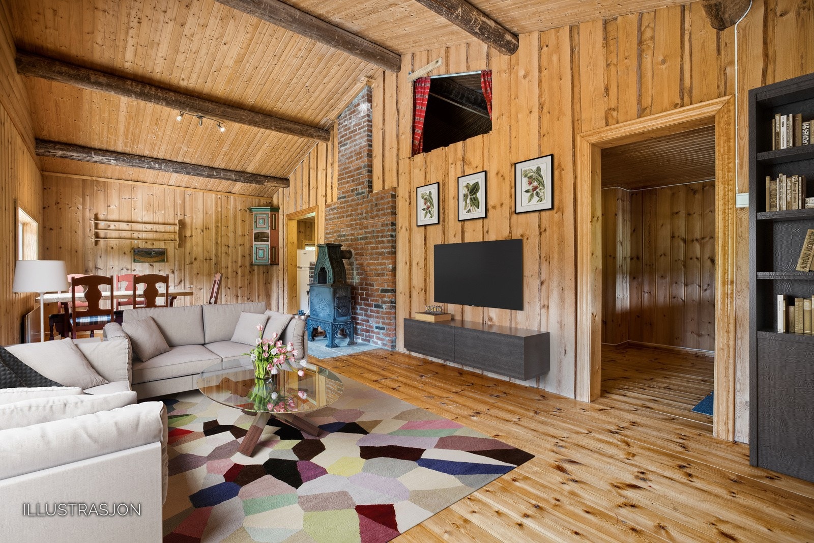 Lys og luftig stue. Galleribilde