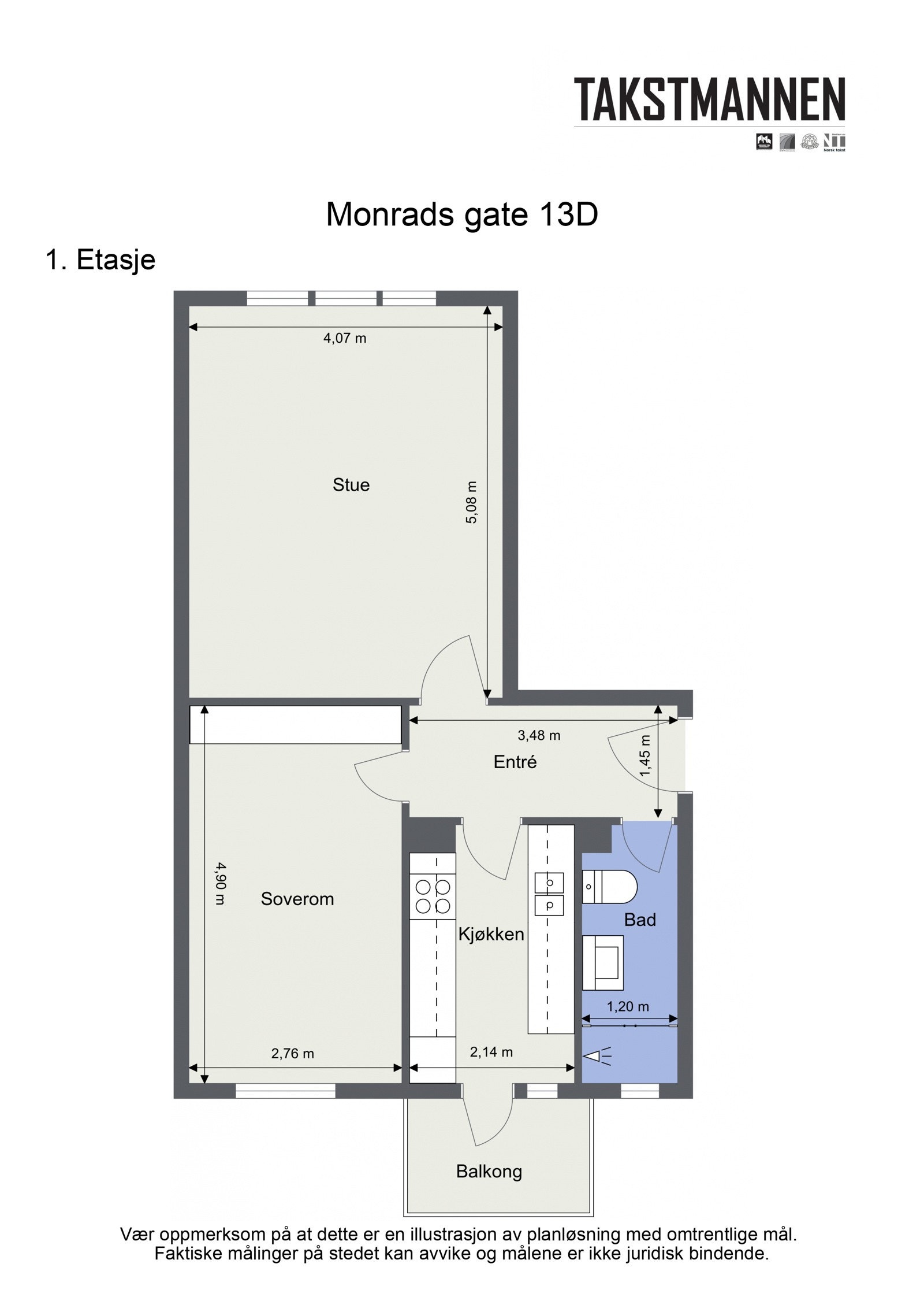 Plantegning. I tillegg medfølger det bod i kjeller og på loft. Galleribilde