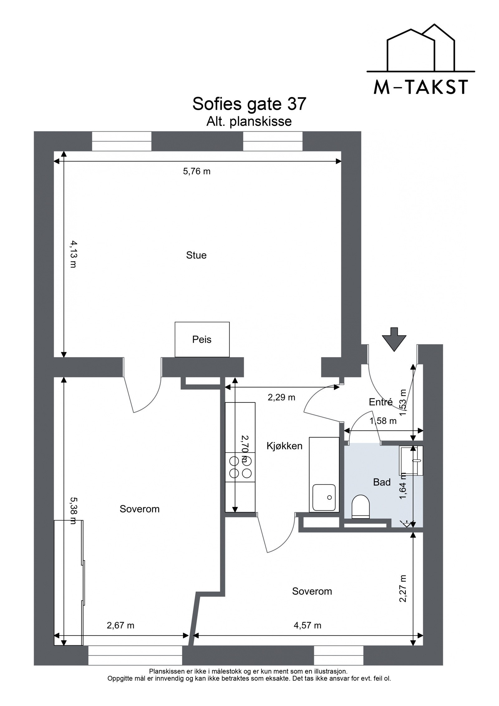 Alternativ plantegning Galleribilde