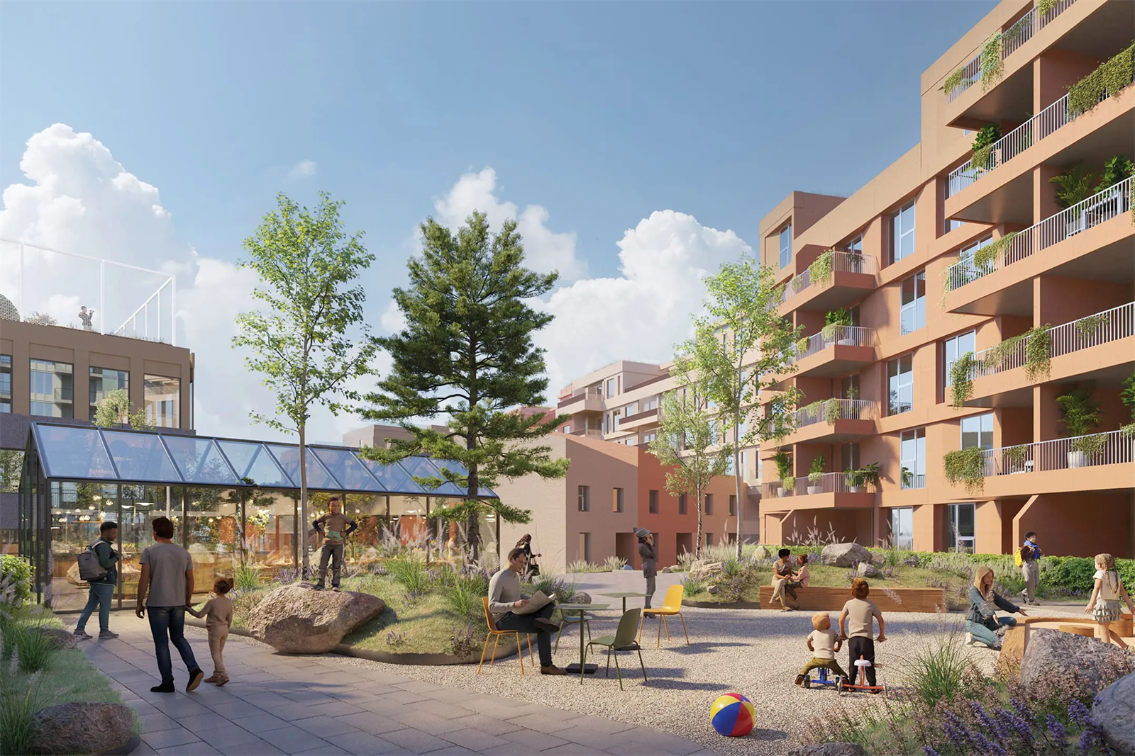 Illusotransjbilde av nye Linderud senteret Galleribilde