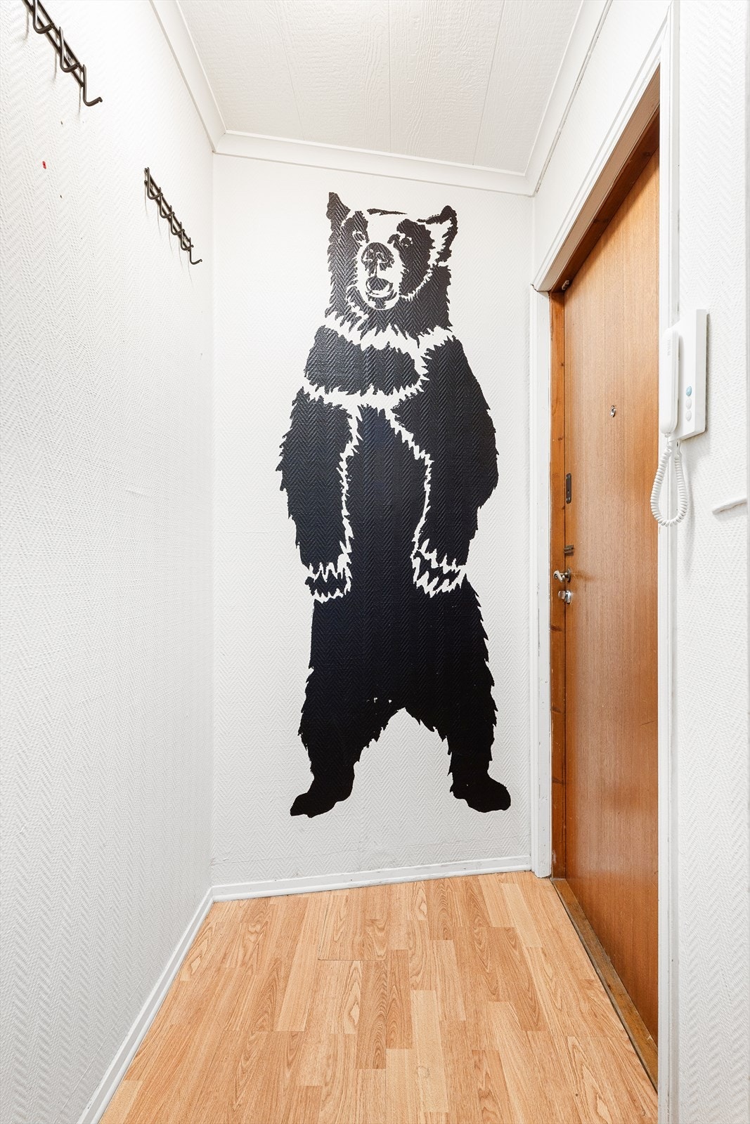 Trestavsparkett på gulv med varmekabler. Galleribilde