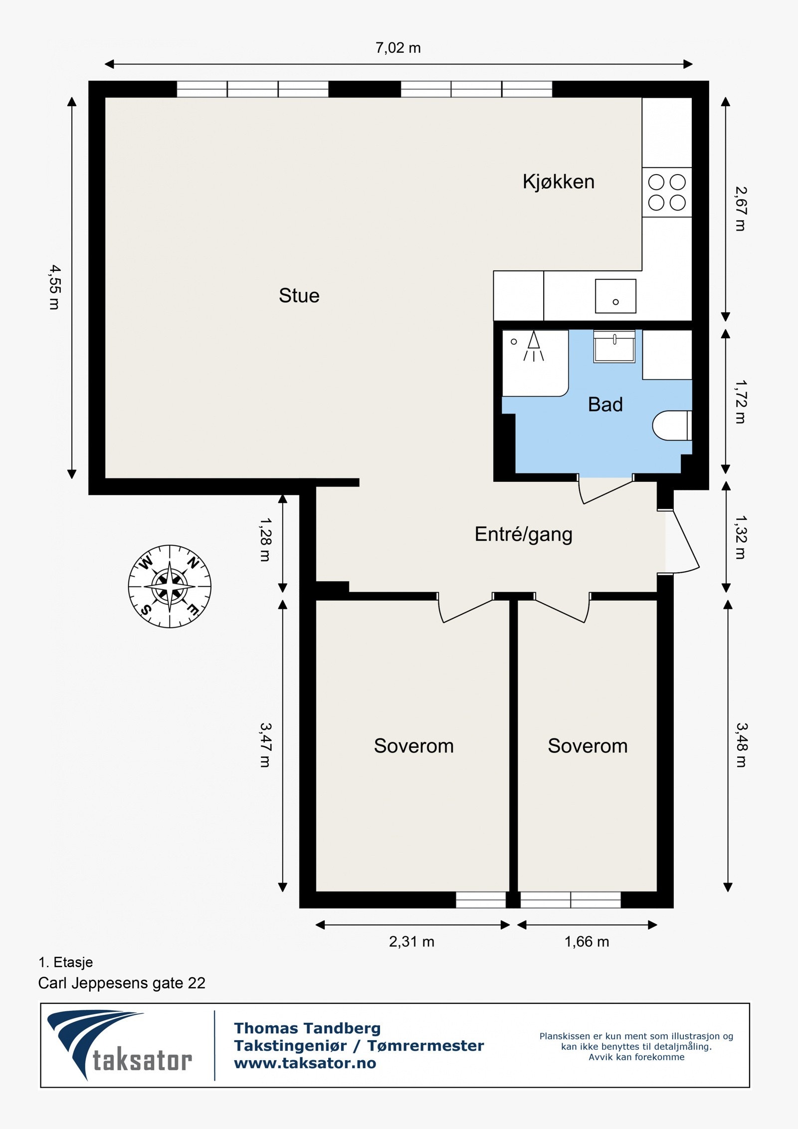 God, gjennomgående planløsning. Galleribilde