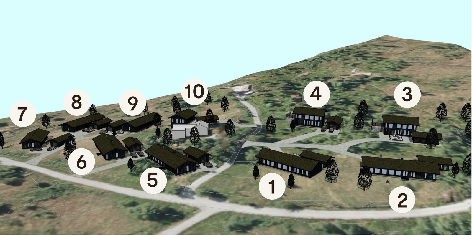 Illustrasjon tomter Galleribilde