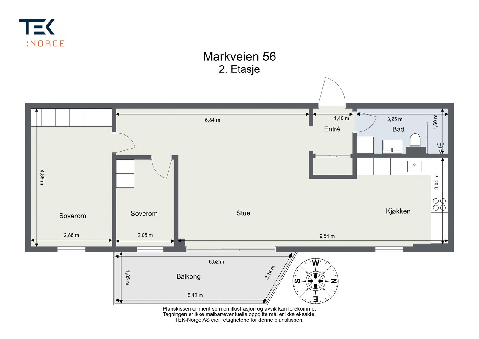 Plantegning - Markveien 56. Galleribilde