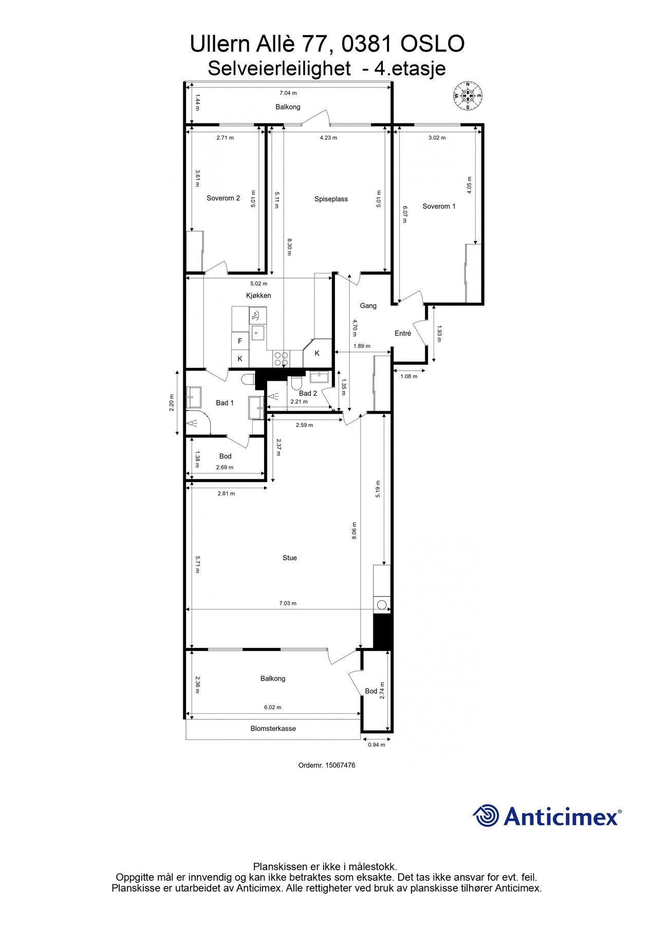 Meget god planløsning samt mulighet for 4 soverom hvis ønskelig Galleribilde