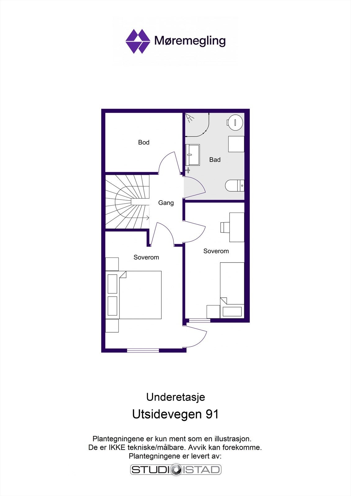 Plantegning underetasje Galleribilde