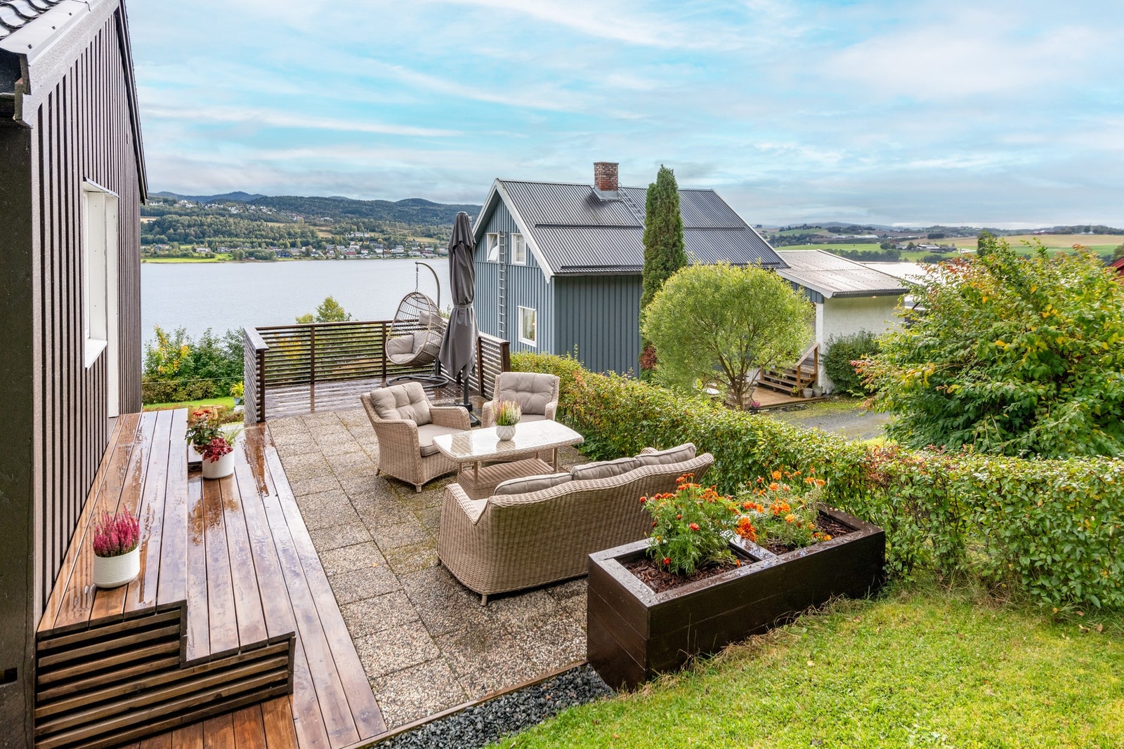 Her kan man nyte solforholdene. Galleribilde