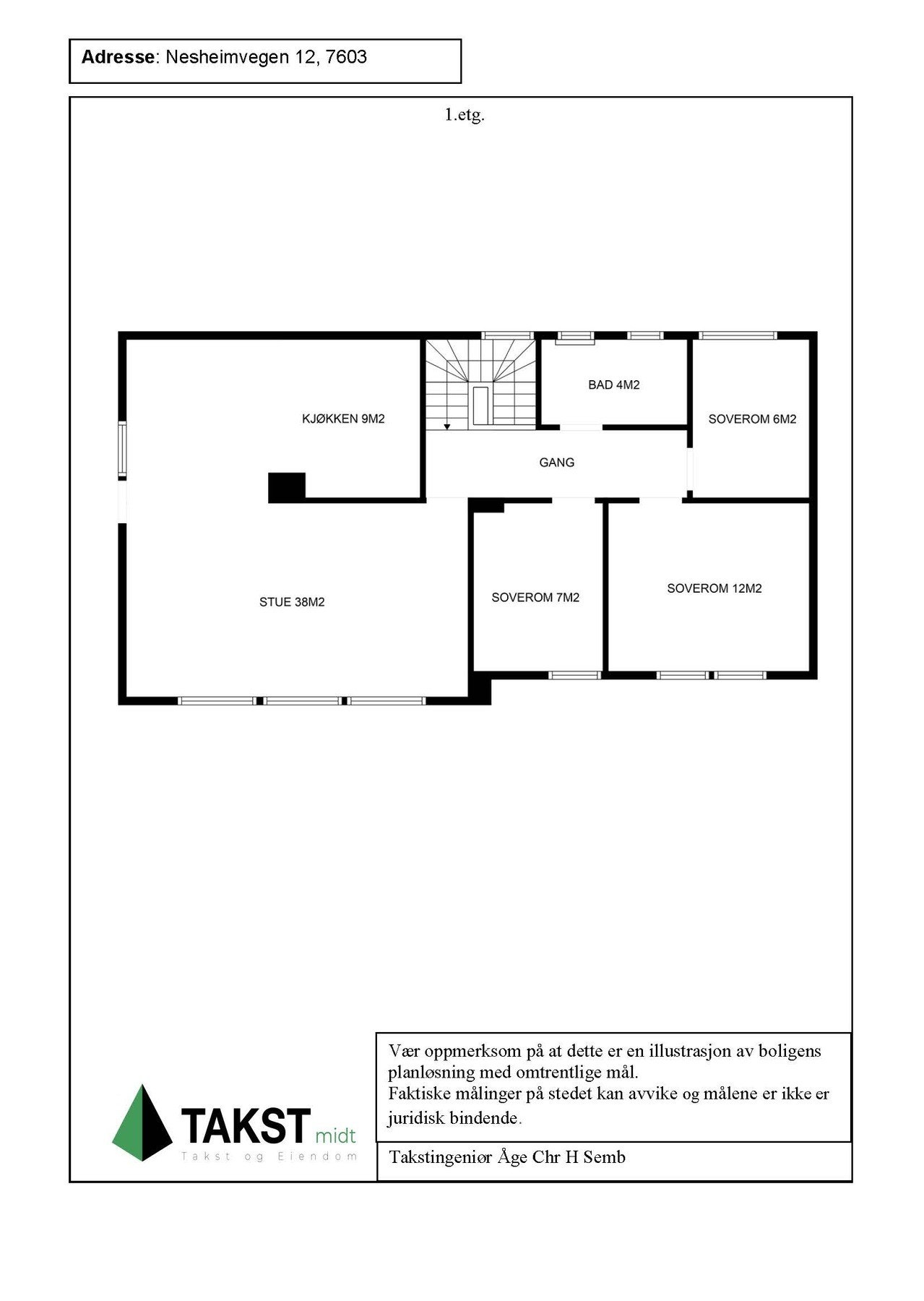 Planskisse 1. Etasje. Galleribilde