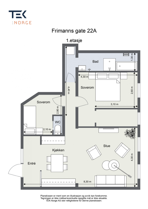 Plantegning Galleribilde