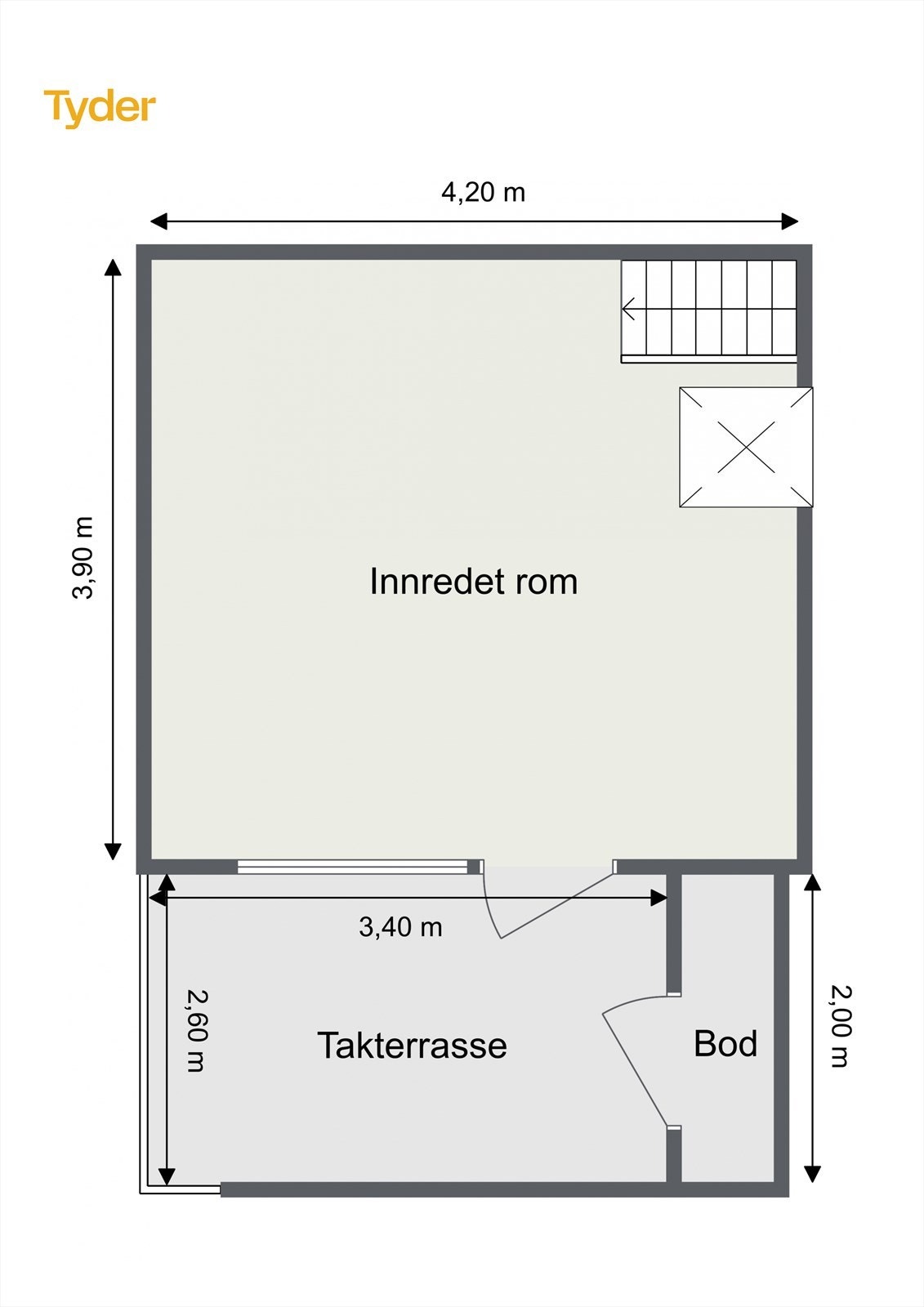 Plantegning 5. etasje (loft) Galleribilde