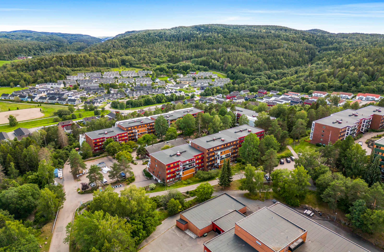 Skog og mark overalt i nærområdet. Galleribilde
