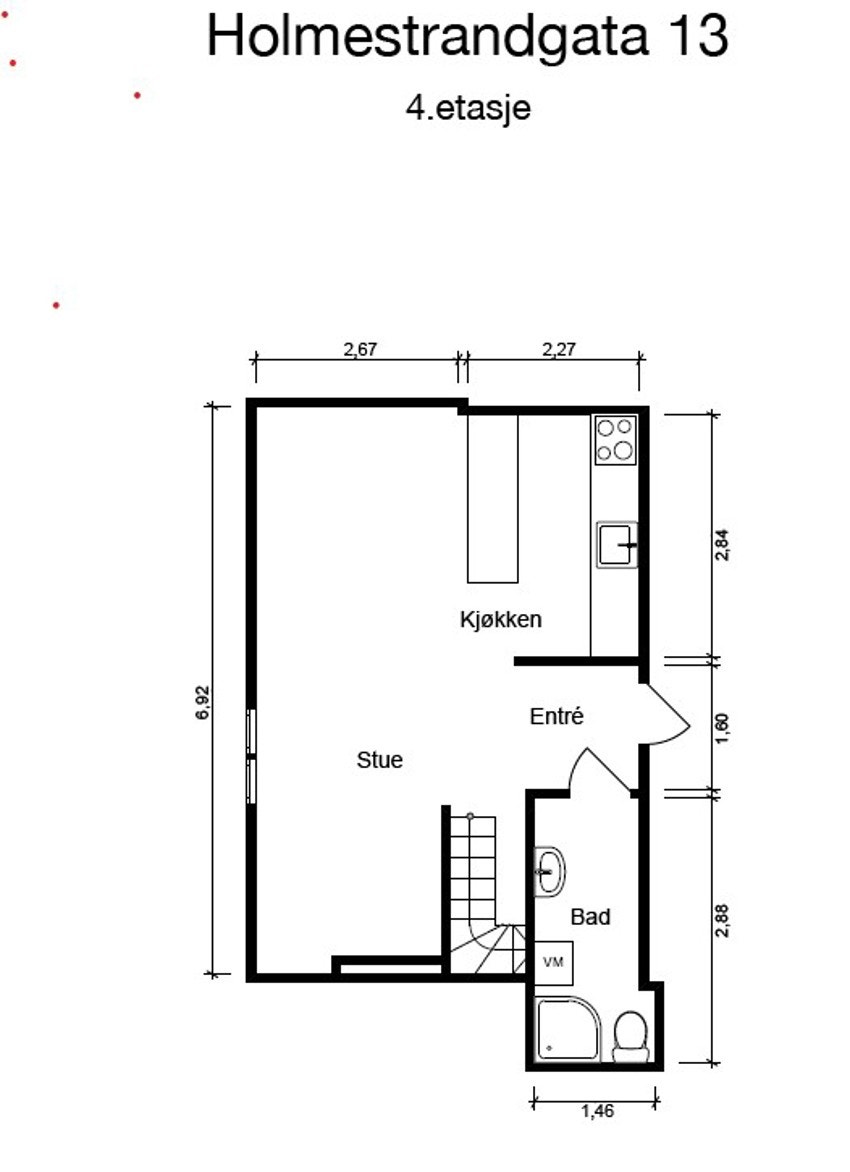 Planskisse 4 etg. Galleribilde