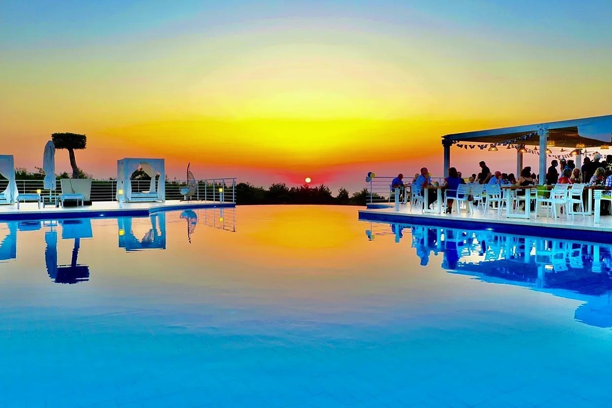 Oktober solnedgang ved Taro Galleribilde