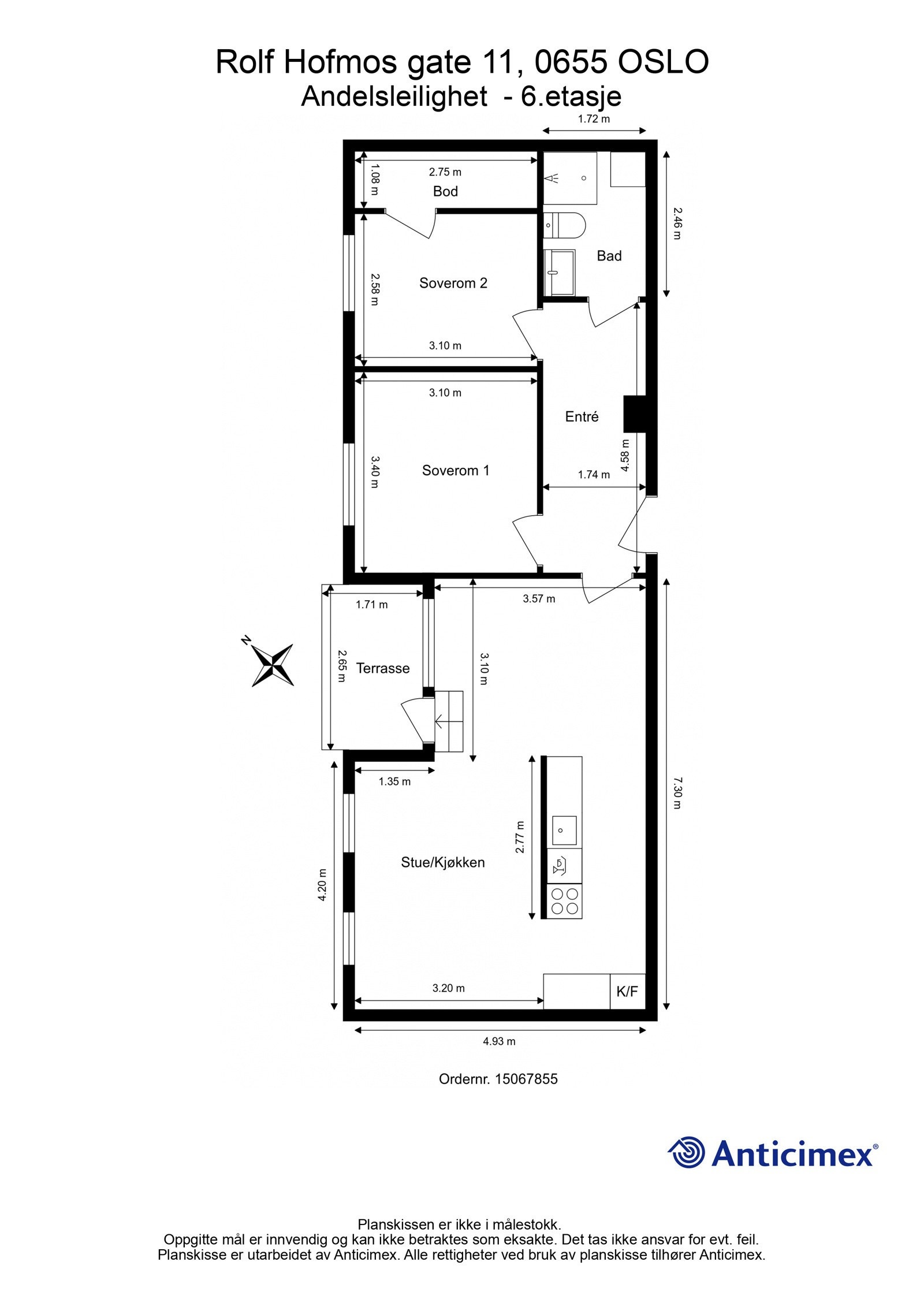 Plantegning-20041653-Andelsleilighet - 6.etasje Galleribilde