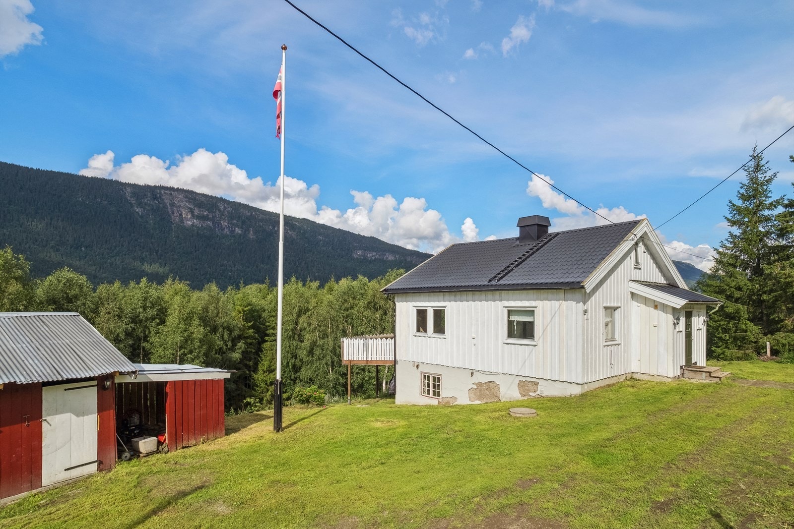 Sommerbilde av eiendommen. Galleribilde
