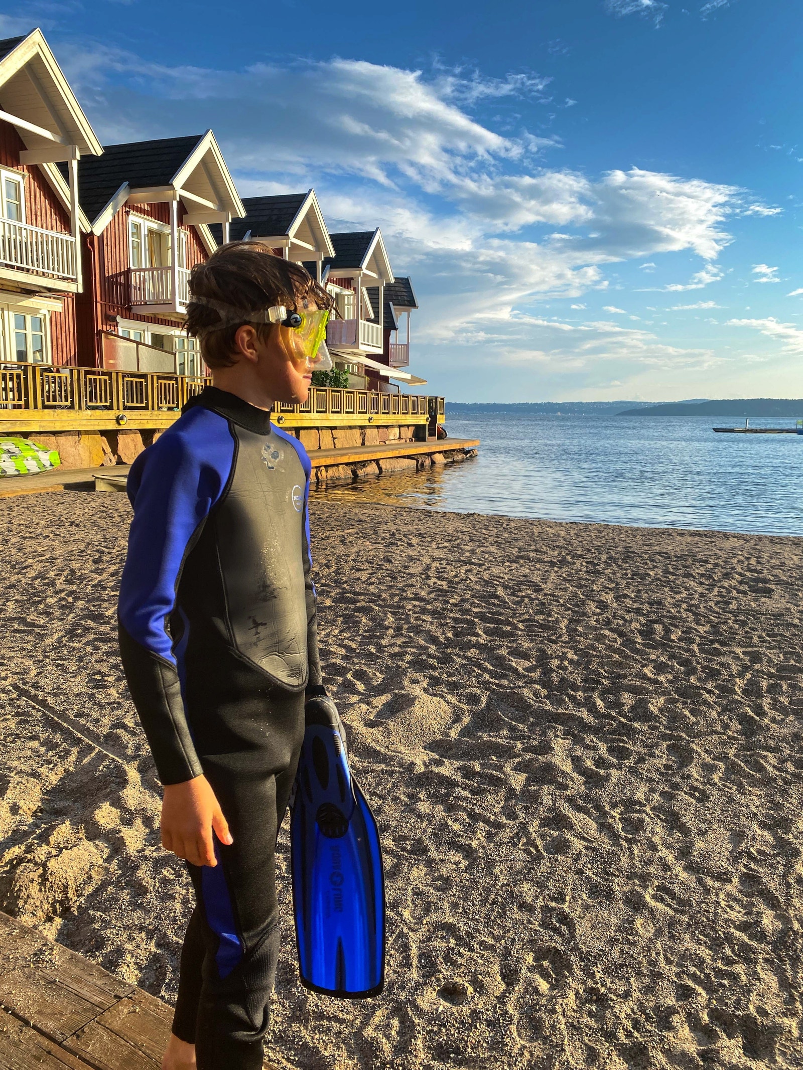 Snorkling ut fra sandstranda. Galleribilde