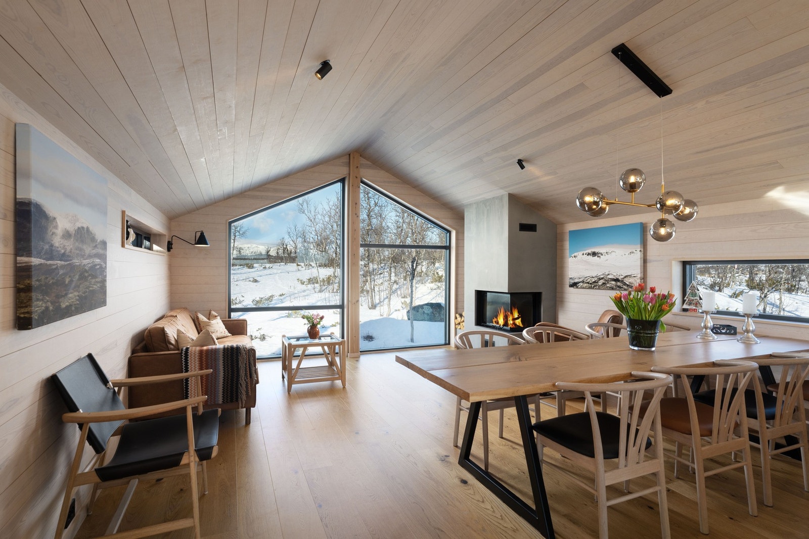 Gulvene har en-stavs parkett Galleribilde