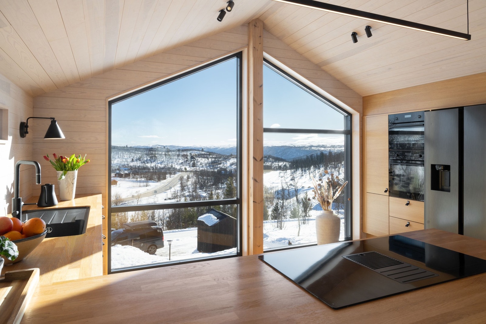 Samsung kjøleskap og fryseskap med isbit maskin og kaldt vann, og AEG hvitevarer Galleribilde