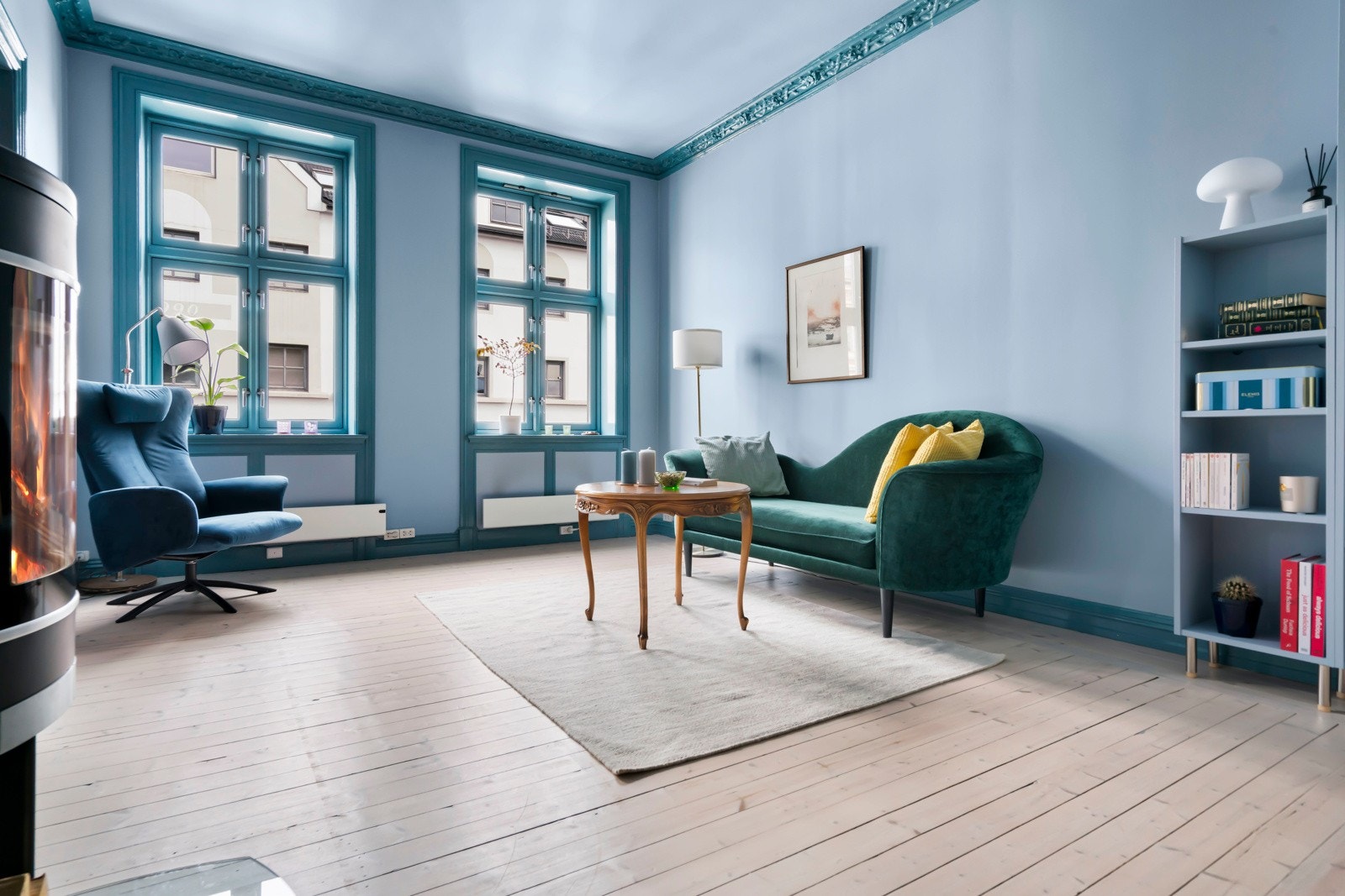 Leiligheten har en romslig og innbydende stue. Galleribilde