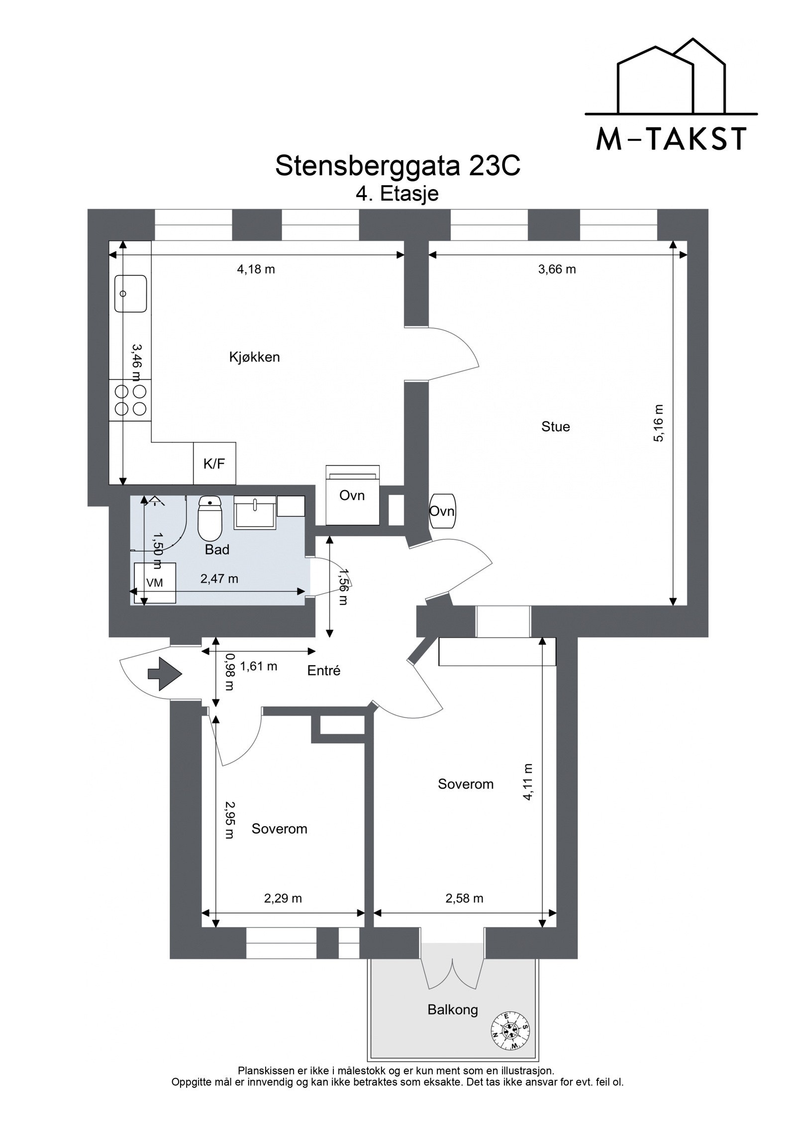 Plantegninger med mål. Galleribilde