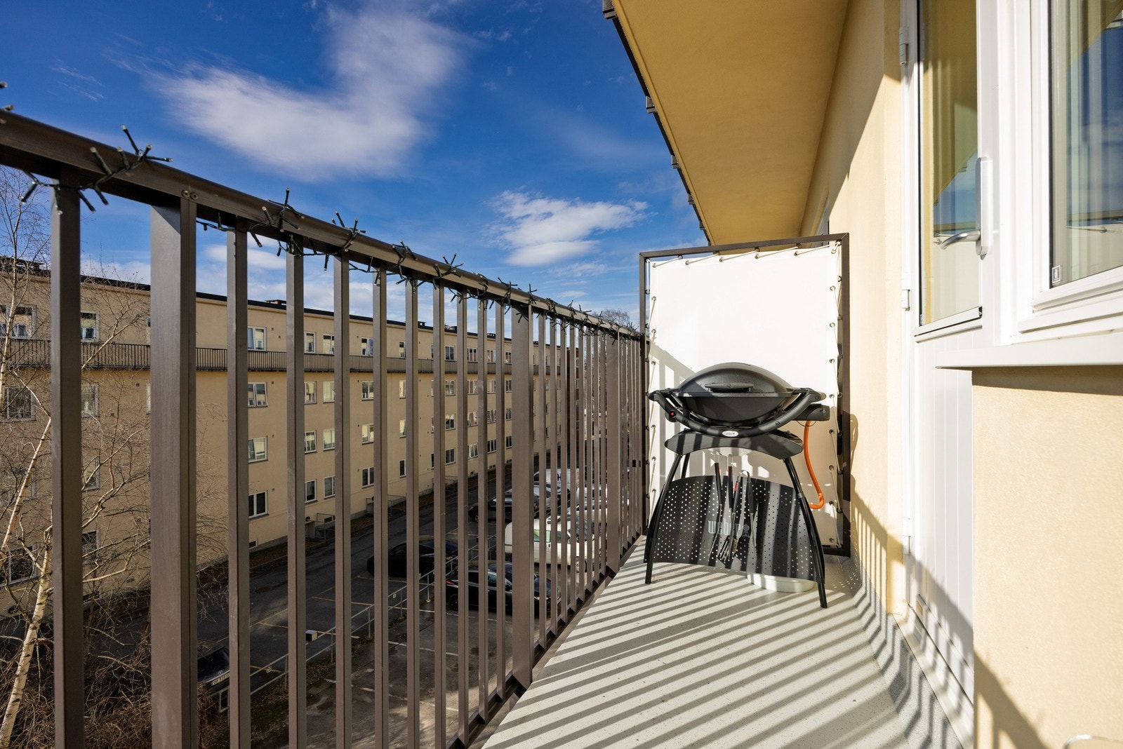 Det er tillatt med grill på balkongen. Galleribilde