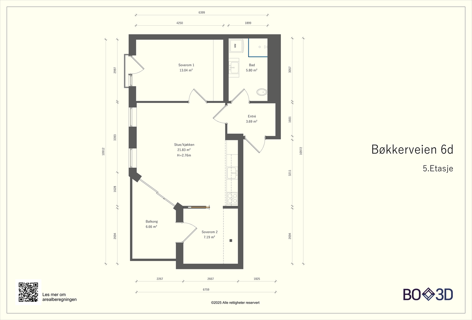 Plantegning 5. etasje. Galleribilde