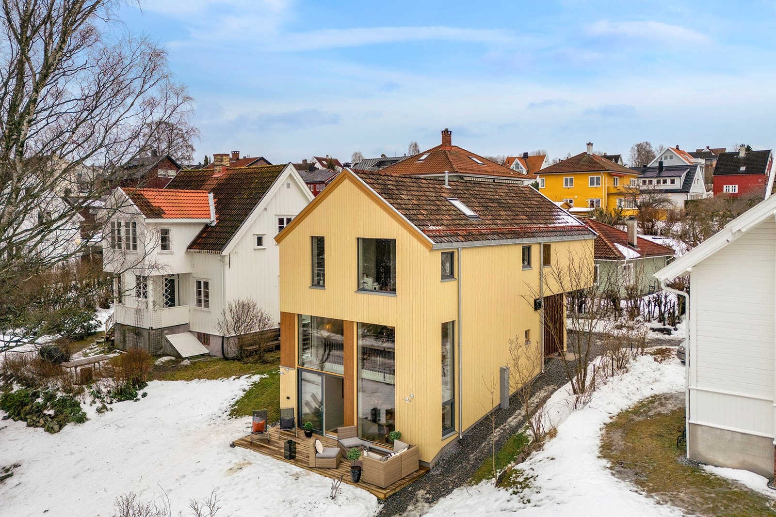 Arkitekttegnet enebolig i Ekebergveien 50C. Ferdistilt i 2025. Galleribilde