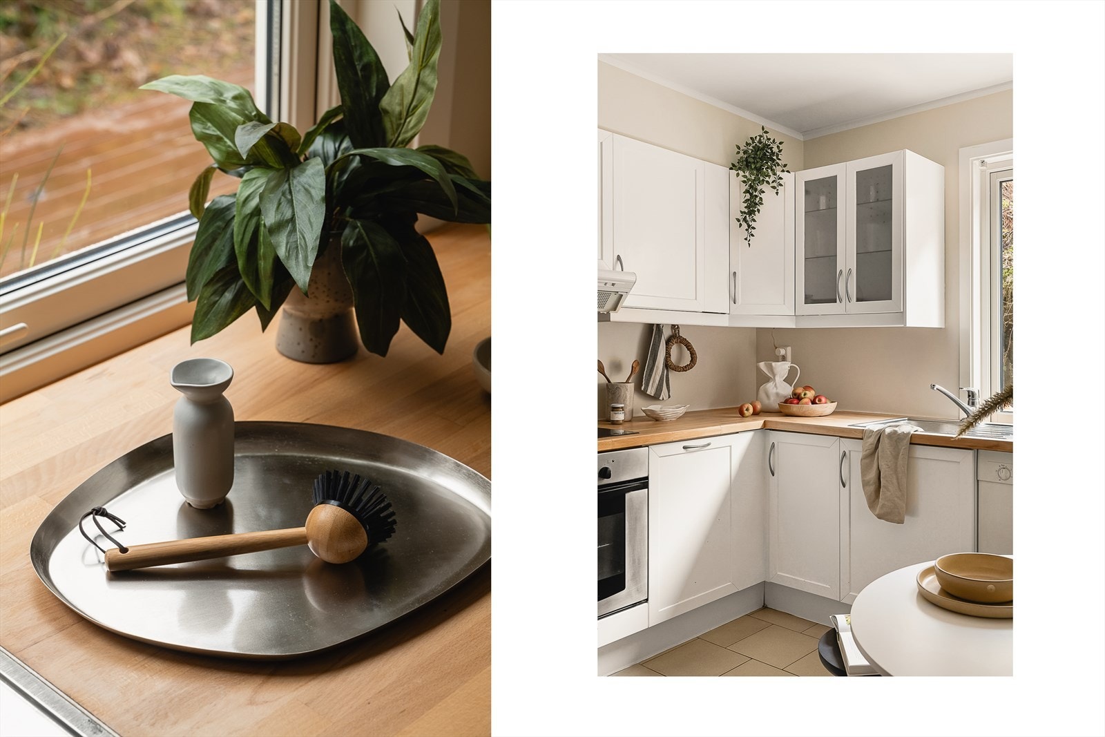 Hvitevarer på kjøkken medfølger i handelen. Galleribilde