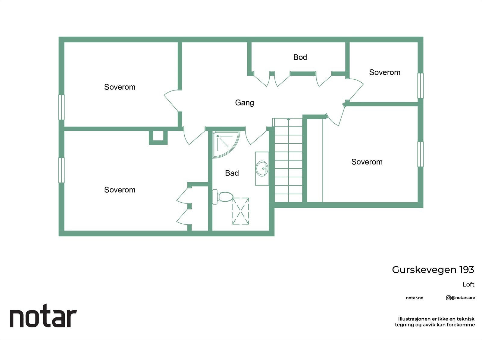 Planskisse Loft Galleribilde