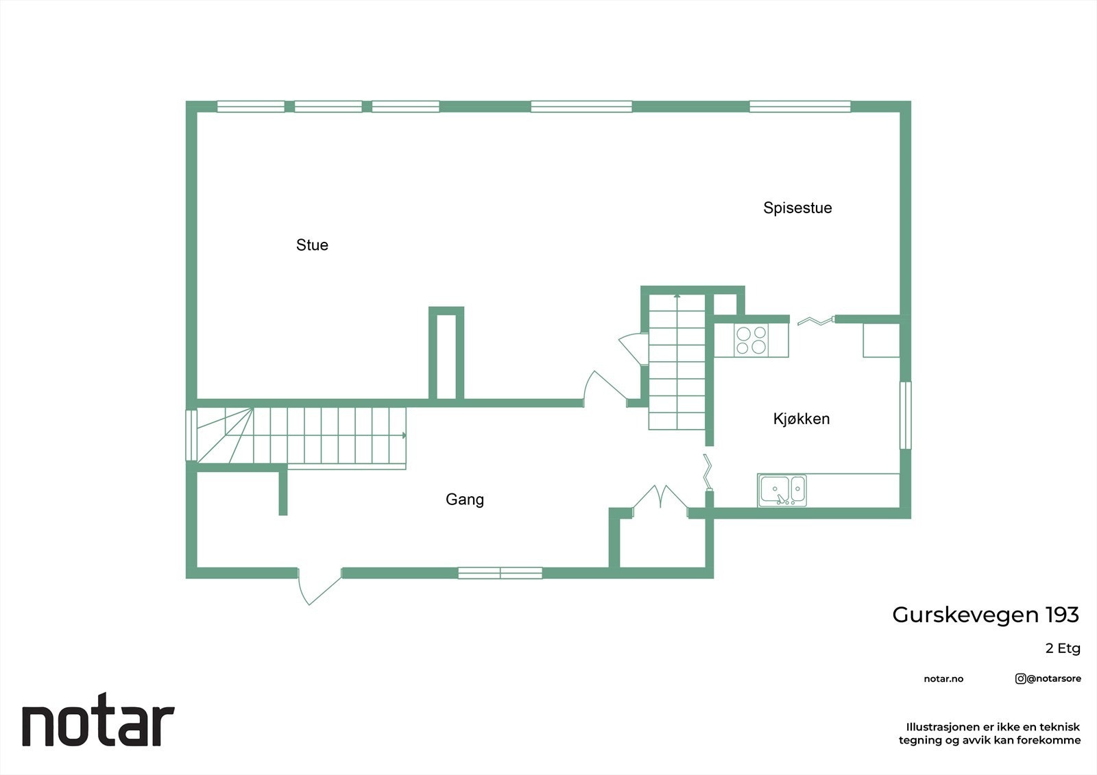 Planskisse hovedetasje Galleribilde