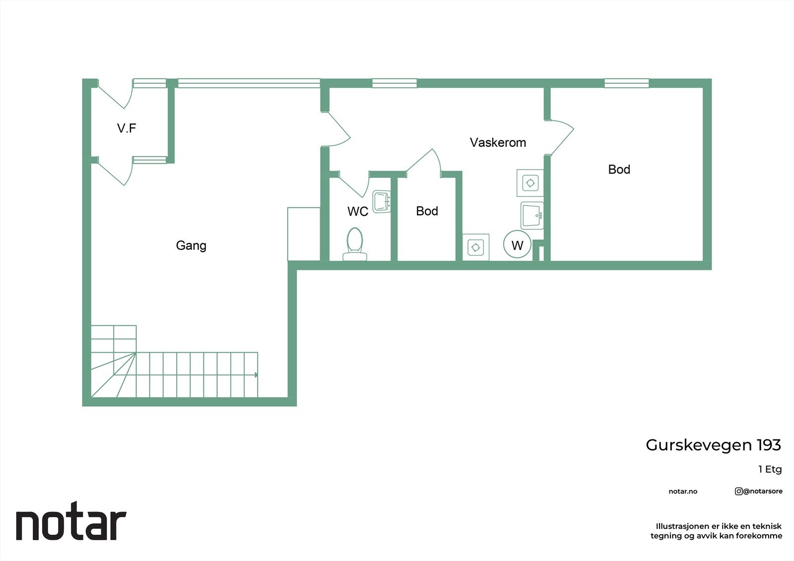 Planskisse underetasje Galleribilde
